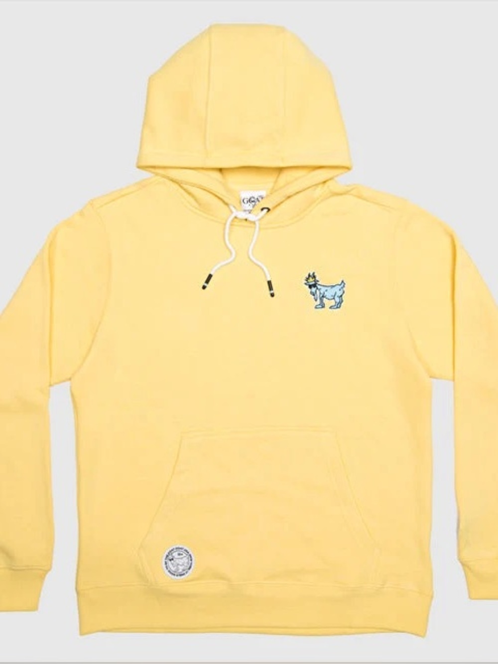 GOAT USA adult small hoodie - light yellow- excellent condition